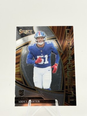 ABDUL CARTER Giants 2025 Panini Select - Turbocharged #6 (RC)