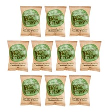 Brown Bag Crisps – West Country Farmhouse Cheddar & Onion 40g (Pack of 10)