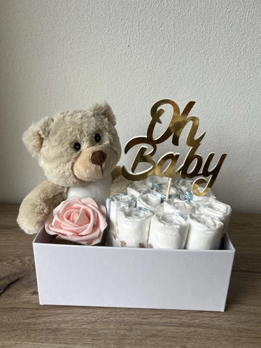 Geschenk Set Neugeborenes,  zur Geburt/Taufe, Personalisiertes Kuscheltier