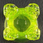 Boyd's Crystal Art Glass COLONIAL DRAPE TOOTHPICK HOLDER 2003-08 Vaseline Glows — photo 10