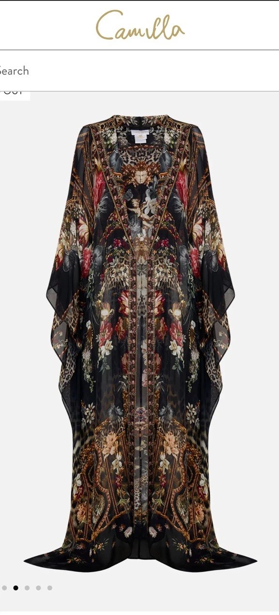 Camilla Oversized Robe With Hood Long W Crystals 100% Silk
Opens in a new window or tab