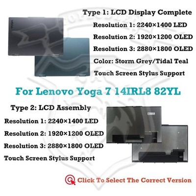 Lenovo Yoga 7 14IRL8 82YL001TUK LCD Display Complete Panel Assembly Touch Screen