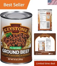 Ready to Eat 14oz Ground Beef - All Natural Gluten Free for Outdoor Adventures