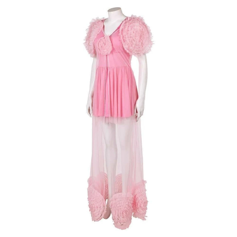 Glinda Pink Bedgown Cosplay Costume Outfit Women's Halloween Carnival Party Suit - Image 3 of 4