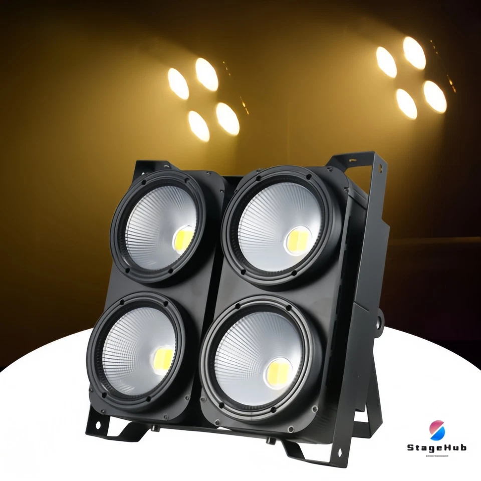 4 eyes 4x100w warm white 2in1 COB LED Blinder light DMX audience matrix dj Light - Image 3 of 4