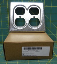 Zinc Plated Steel Conduit 2 Gang Outlet Cover S232 5975-00-296-2862