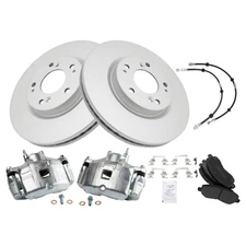 Front Brake Pad & Rotor Kit Premium G-Coated Semi-Metallic For 08-16 Mitsubishi