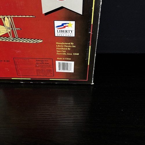 1934 SPEC CAST BI-PLANE DIE CAST AIRPLANE BANK BY LIBERTY STEARMAN New in box - Picture 17 of 21