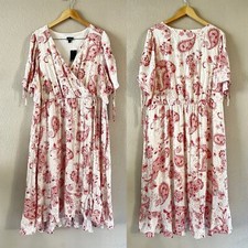 NEW Torrid Paisely Faux Wrap Midi dress