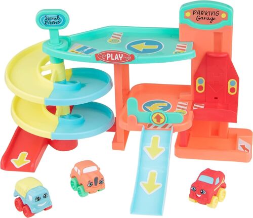 Lots to Play Toys - Multi-Story Baby Car Parking Garage - JC Toys New