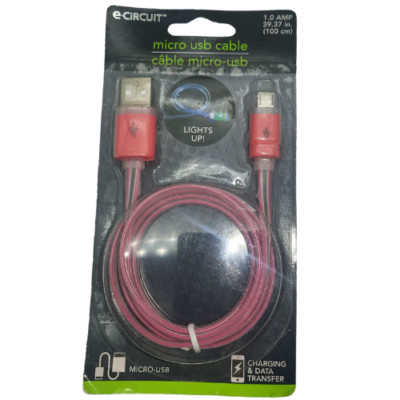 Light-Up Micro USB Cable - High Speed Charging & Data transfer by e-circuit