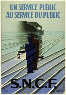 Affiche Vintage SNCF Service Du Public 70x100 Cm