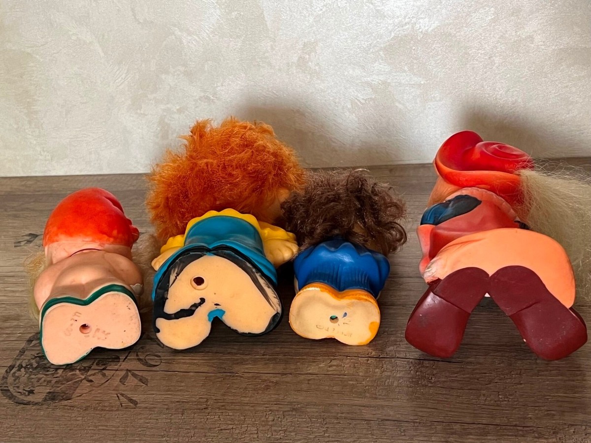 4 pcs. Vintage Soviet Union USSR Rubber Toys Collectibles
