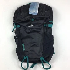 High Sierra Pathway 2.0 Backpack Black Green Hiking Camping Outdoor