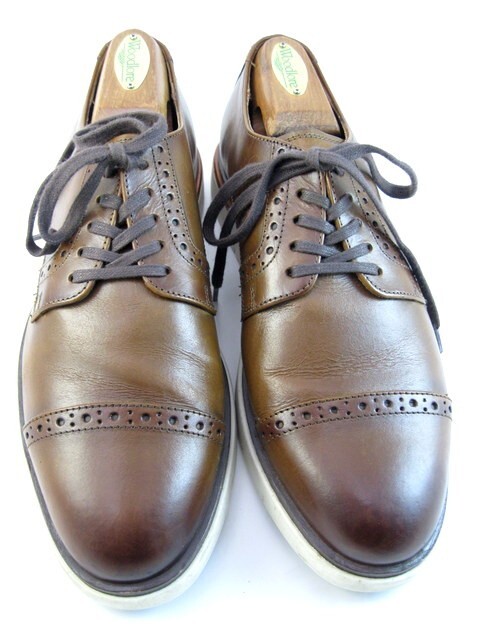 SAOLA Allen Edmonds "CALEB" Pelle IBRIDO STRINGATO Derby 8 D Mogano (421N)