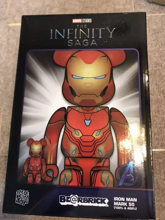 Medicom Toy BE@RBRICK IRON MAN MARK 50 100％ 400％ BEARBRICK