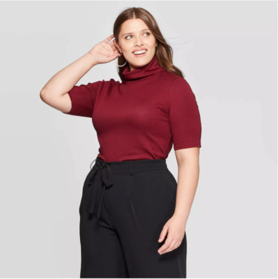 plus size turtleneck shirts