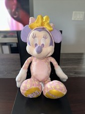 Disney Parks Minnie Mouse Easter Bunny Happy Easter 12" Plush Stuffed Animal Toy