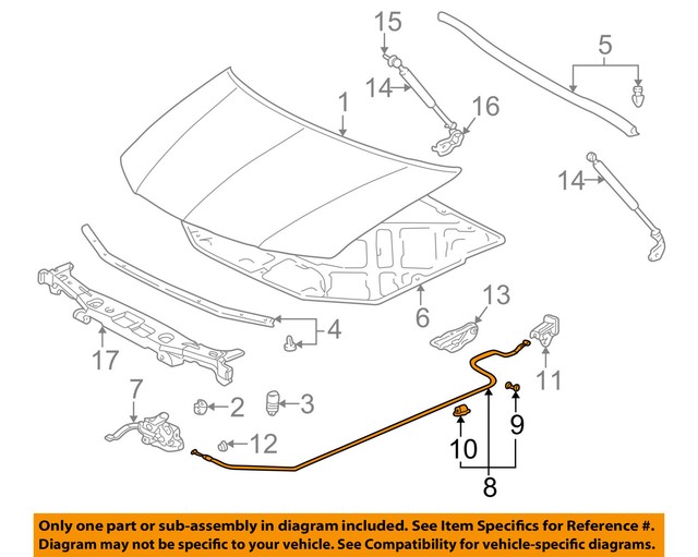 Acura Honda OEM 0406 MDX Hoodrelease Cable 74130S3VA01 for sale online eBay