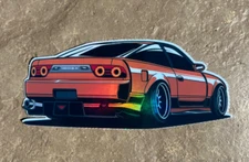 240sx s13 Holographic Sticker Waterproof Vinyl Trippy Creative Car Artwork Decal
