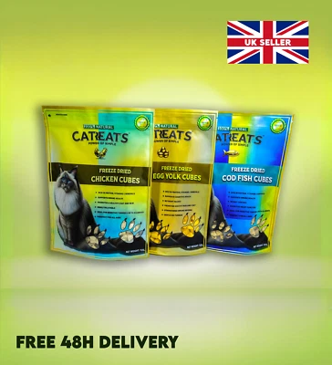 CATREATS 112G Bag, Natural Healthy, Freeze Dried Chicken Bites Snacks Treats For Cats UK