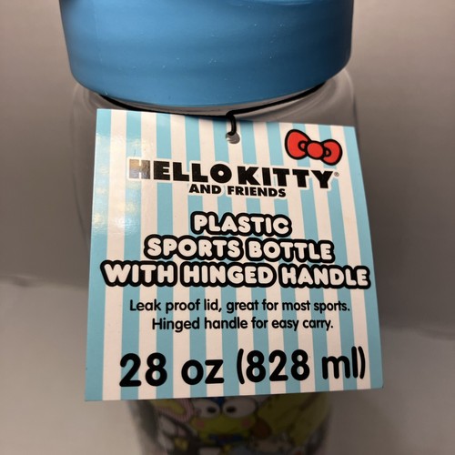 Hello Kitty & Friends 28oz Plastic Sport Water Bottle With Hinged Handle New - Picture 3 of 6
