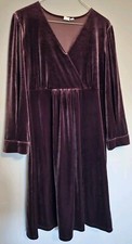 Gap Maternity Dress Women's Medium Long Sleeve V Neck Purple Velvet