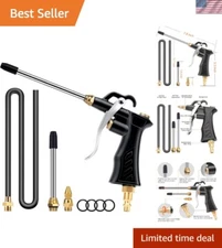 Powerful Air Compressor Tool: Brass Air Blower with Flexible Hose & Extensions