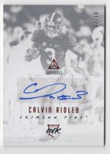 2018 Panini Luminance - Calvin Ridley SSP Rookie Ink Red /10 Auto - Alabama