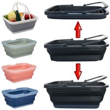 Faltkorb ALPINA Klappgriffe Aufbewahrungskorb Allzweckbehälter Korb Aufbewahrung