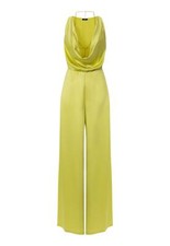 NWT ELISABETTA FRANCHI FLUID CREPE JUMPSUIT WITH CEDAR BRA ACCESSORY TU02042E2