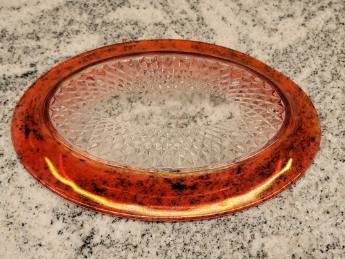 Vintage Indiana Glass Diamond Point Cranberry Red Flash Covered Butter Dish - Picture 6 of 14