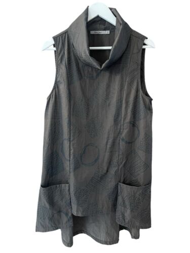 Beau Jours Leona Lagenlook Cowl Neck High Low Tunic Top with Pockets Women's M - Picture 2 of 11