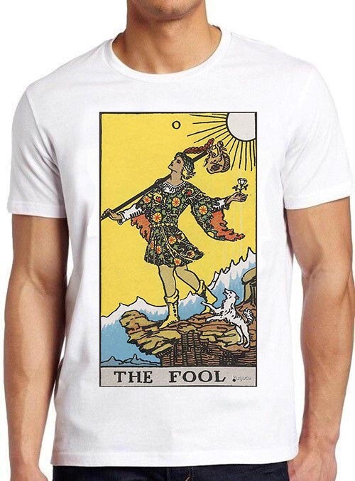 Tarot The Fool Play Card Art Drawing Top Funny Design Gift Tee T Shirt