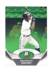 BRANDON SHORT WHITE SOX  RC 2011 BOWMAN PLATINUM #BPP42 - GREEN REFRACTOR #d/599