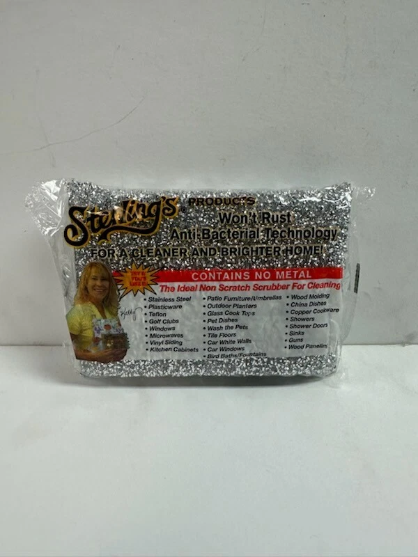 Paquete de 10 esponjas Sterling's - esponjas antibacterianas sin arañazos - hechas en Israel Foto 3 de 4