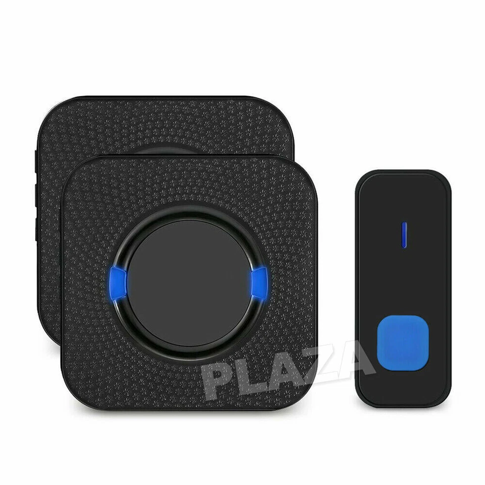 Wireless Door Bell Chime Waterproof Doorbell 2 Plugin Receivers 300M Long Range - image 3 of 4