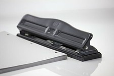 Officemate Adjustable Three Hole Punch, 11 Sheet Capacity, Black 90095 