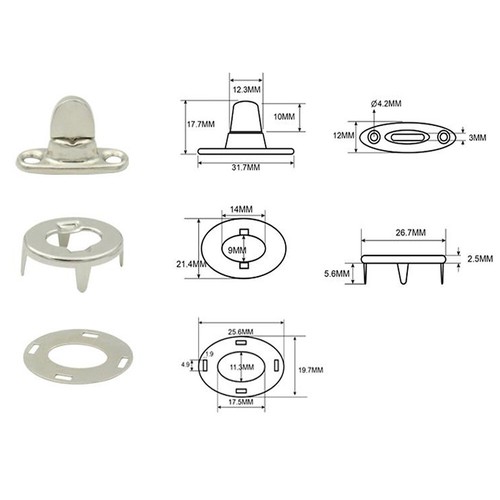10 Sets of Marine Yacht Screw Base Snaps Turn Button Boat Cover Canvas Snap - Picture 6 of 7