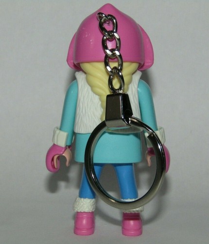 Playmobil Eskimo Winter Woman w/ pink gloves Keychain - Snow city life - C48 - Picture 2 of 3