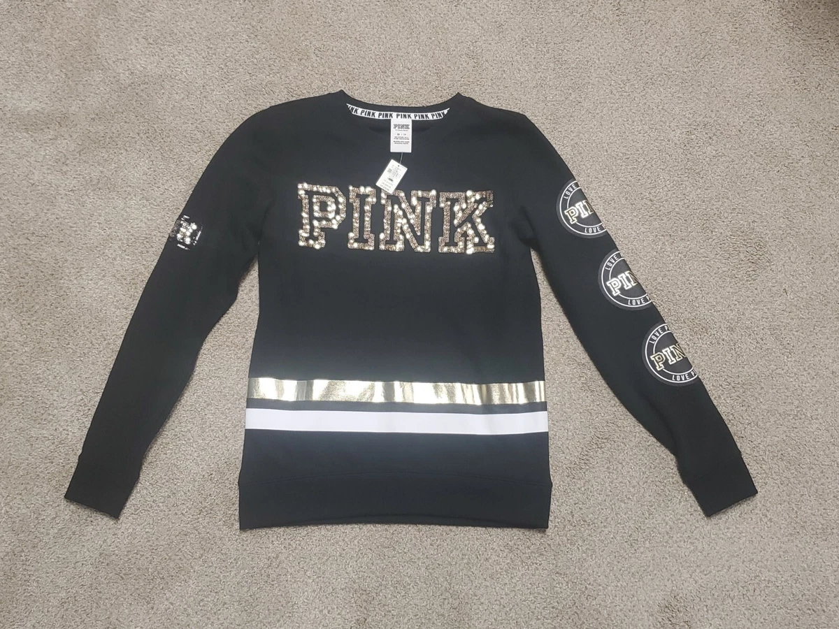 Victoria s Secret NWT Size XS TP Love Pink Long Sleeve Black
