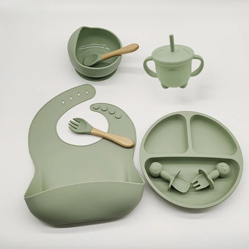 Children's Dishes Set Baby Tableware Set Suction Cups Spoons Cups Mother Baby - Picture 34 of 34