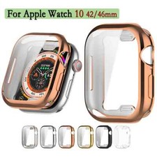 Glossy Case For Apple Watch Series 10 42mm 46mm Soft TPU Cover Screen Protector