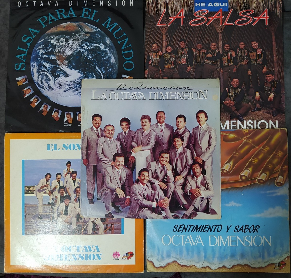 X 5 Lps Octava Dimension , Salsa LP Colombia Rare Orig Records