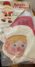 Vintage Die Cut Christmas Decor Elf Santa's helper Hanging 33"