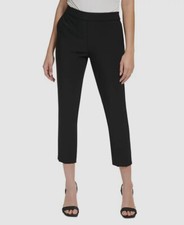 Calvin Klein Women's Black X-Fit Cropped Slim Leg Pants Size 10