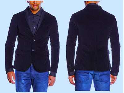 ARMANI JEANS Single Breasted Samt Blazer Sakko Velvet Jacket Jacke Anzug New 52