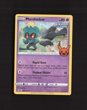 Carta Pokemon rara Marshadow 080/203 Evolving Skies timbrata Holo quasi nuova