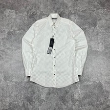 Dolce & Gabbana Polka Dot Gold Long Sleeve Button Down Dress Shirt sz 16/41
