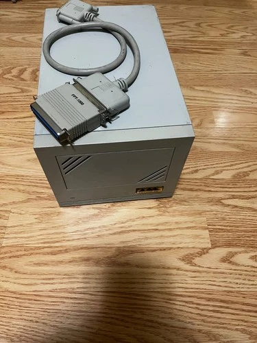 Vintage CoComp SCSI External 5.25 HDD, case, cable, and SCSI terminator/diag LED